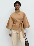 Miss | Cape Jacket Dames Herfst Elegant - Geweven stof - Miss Madera