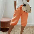Miss | Capri Broek Dames Casual - Linnenmix - Miss Madera