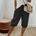 Miss | Capri Broek Dames Casual - Linnenmix - Miss Madera
