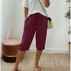 Miss | Capri Broek Dames Casual - Linnenmix - Miss Madera
