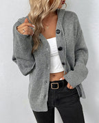 Miss | Cardigan Dames Capuchon Gebreid Knoopsluiting - Gebreid - Miss Madera MIS-BS93X1
