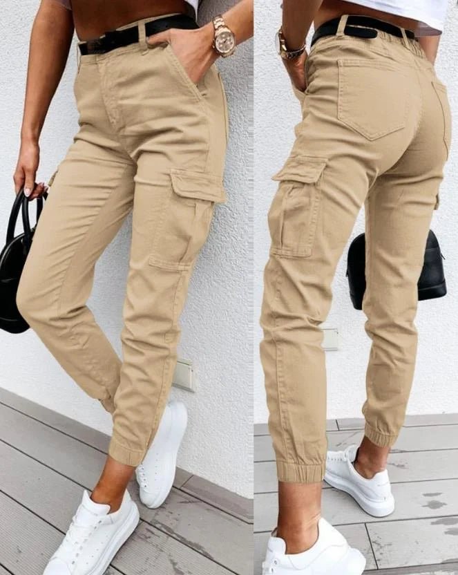 Miss | Cargobroek Dames High Waist - Katoenmix - Miss Madera