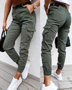 Miss | Cargobroek Dames High Waist - Katoenmix - Miss Madera