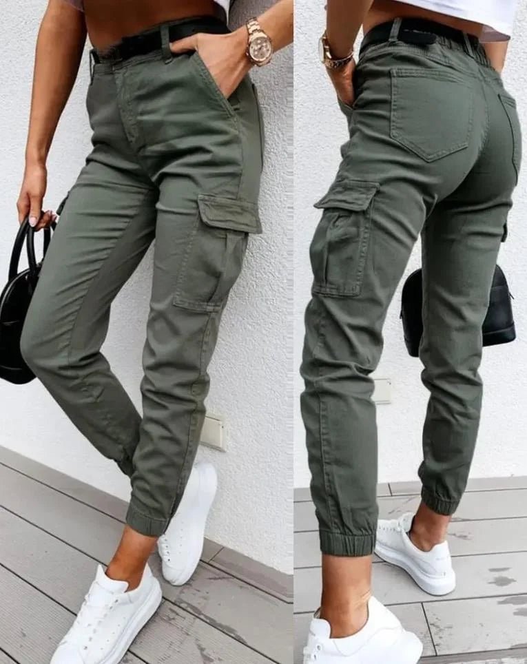 Miss | Cargobroek Dames High Waist - Katoenmix - Miss Madera