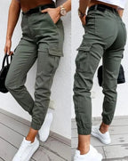 Miss | Cargobroek Dames High Waist - Katoenmix - Miss Madera
