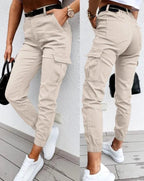 Miss | Cargobroek Dames High Waist - Katoenmix - Miss Madera