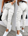 Miss | Cargobroek Dames High Waist - Katoenmix - Miss Madera