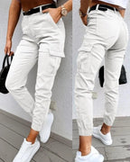 Miss | Cargobroek Dames High Waist - Katoenmix - Miss Madera