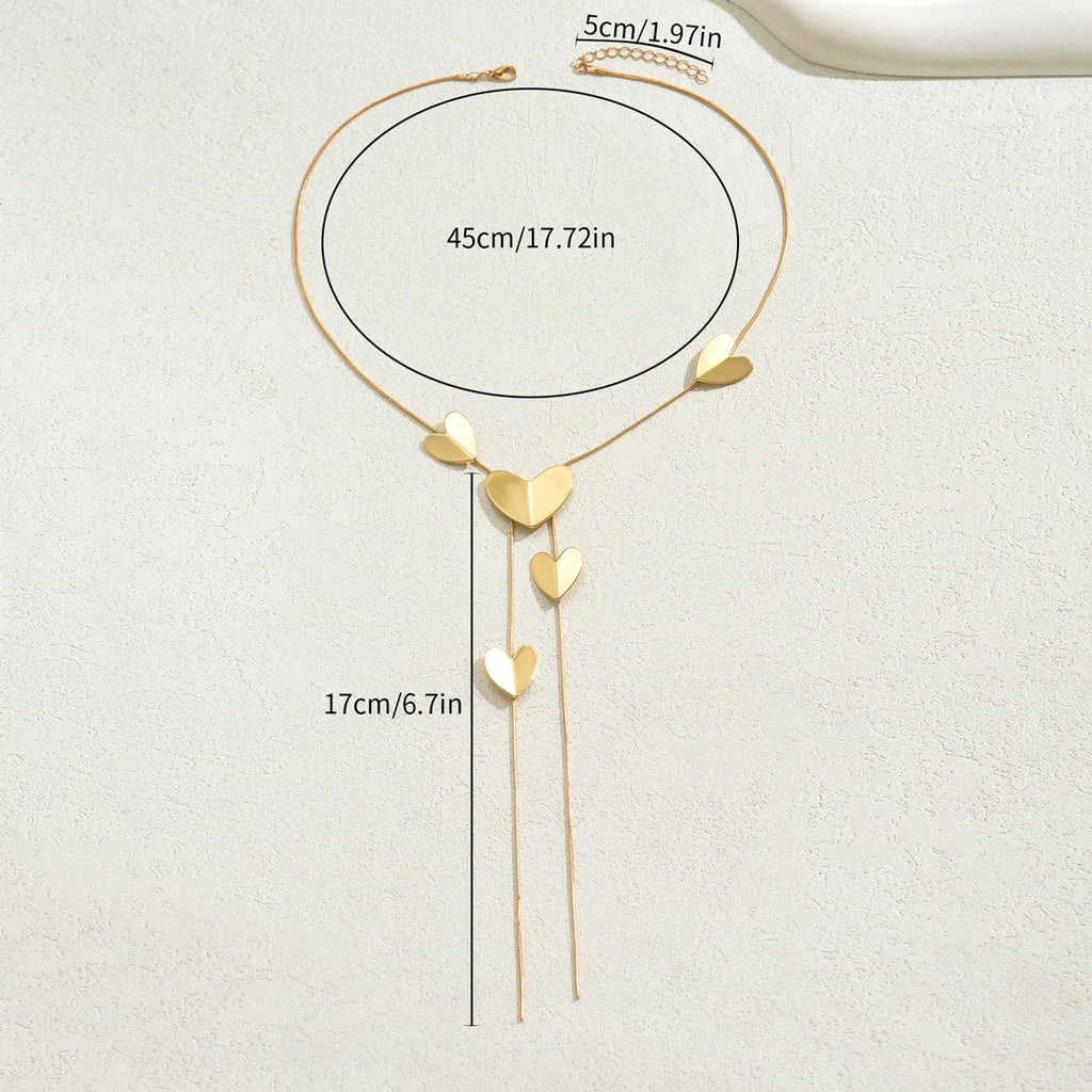 Miss | clavicula ketting - hartvormige elementen - Miss Madera