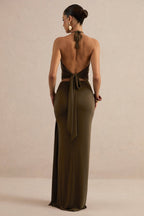Miss | Co-ord set Dames Avond Halter Wrap - Stretch Jersey - Miss Madera MIS-7UPGFC