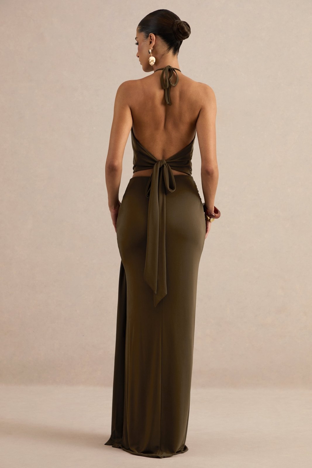 Miss | Co-ord set Dames Avond Halter Wrap - Stretch Jersey - Miss Madera MIS-7UPGFC