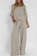 Miss | Co-ord Set Dames Casual - Katoen-Linnen - Miss Madera MIS-664B15