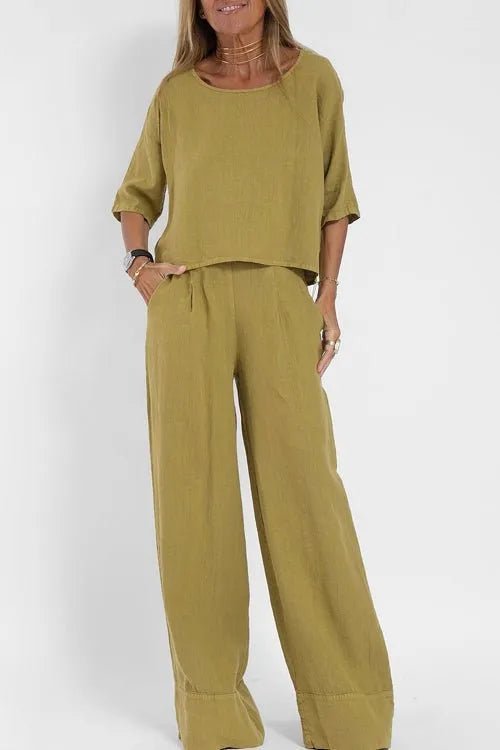 Miss | Co-ord Set Dames Casual - Katoen-Linnen - Miss Madera MIS-983F4B