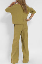 Miss | Co - ord Set Dames Casual - Katoen - Linnen - Miss Madera
