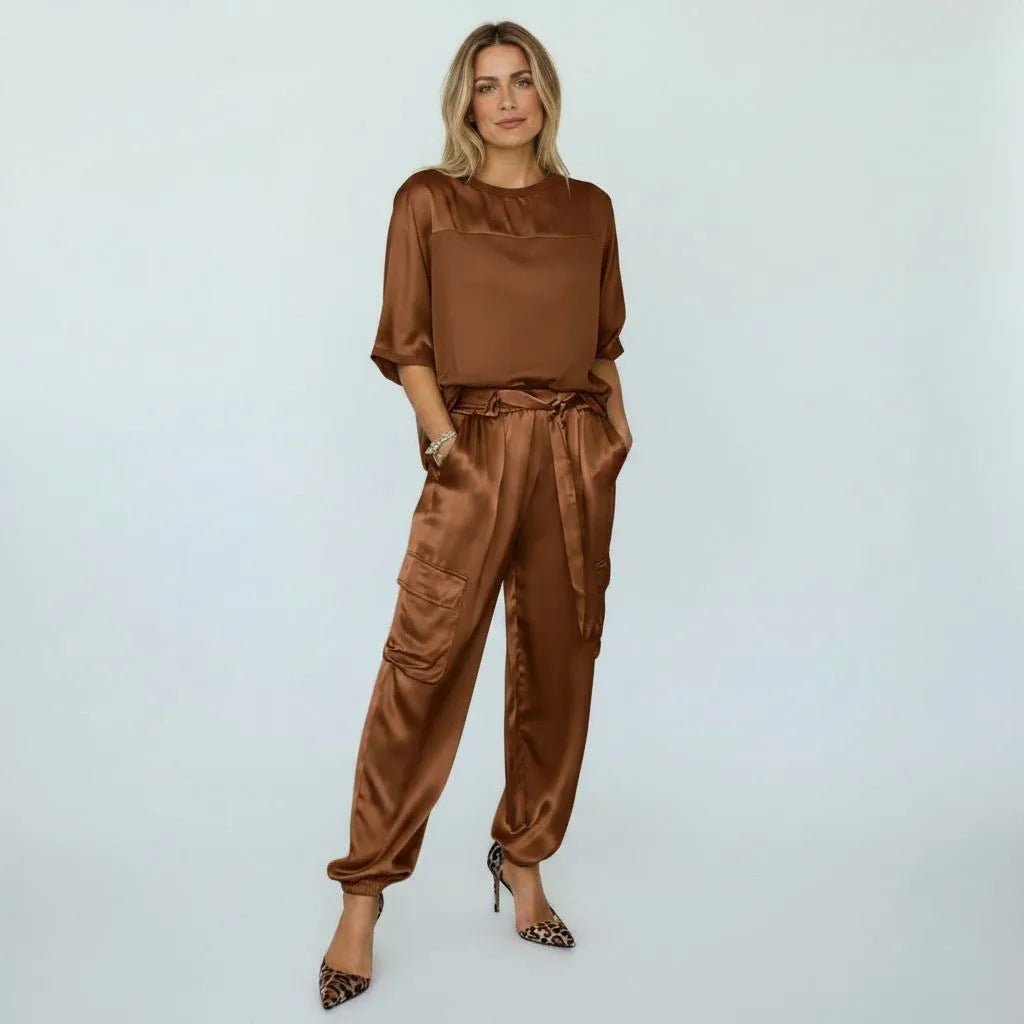 Miss | Co-ord Set Dames Casual - Satijn - Miss Madera MIS-98152F