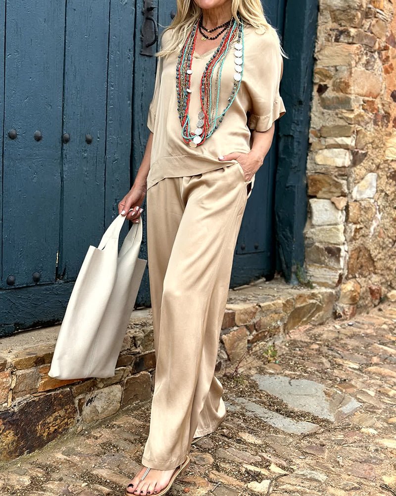 Miss | Co-ord Set Dames Casual - Satijn - Miss Madera MIS-8F52DF