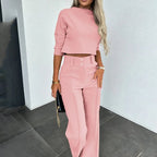 Miss | Co-ord Set Dames Herfst High Waist Wide Leg - Polyester - Miss Madera MIS-QLTV8R