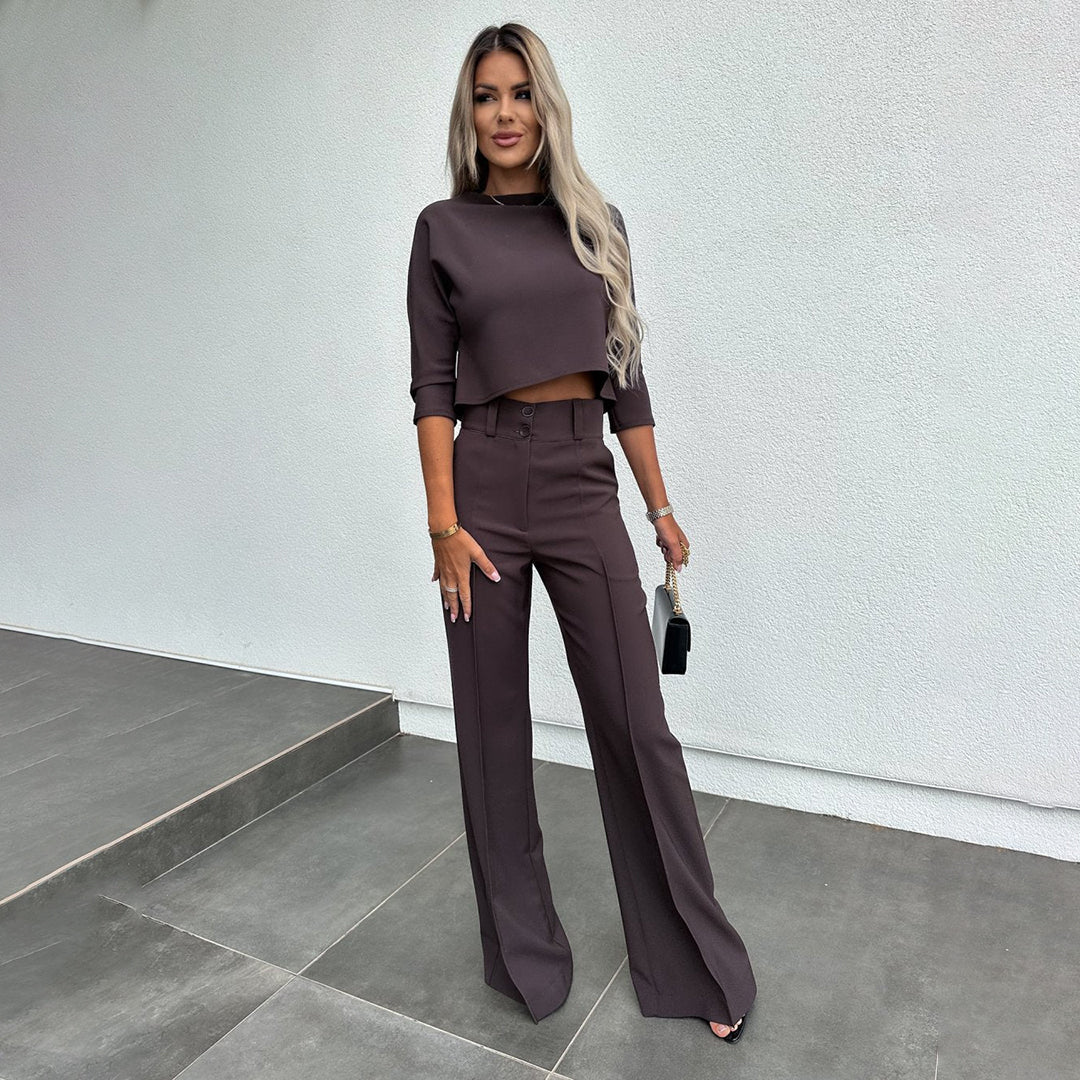 Miss | Co-ord Set Dames Herfst High Waist Wide Leg - Polyester - Miss Madera MIS-4GSIOO
