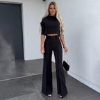 Miss | Co-ord Set Dames Herfst High Waist Wide Leg - Polyester - Miss Madera MIS-WSNR4I