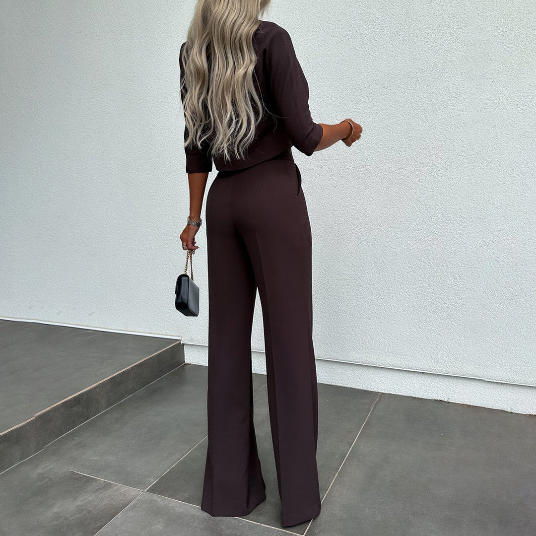 Miss | Co-ord Set Dames Herfst High Waist Wide Leg - Polyester - Miss Madera MIS-4GSIOO