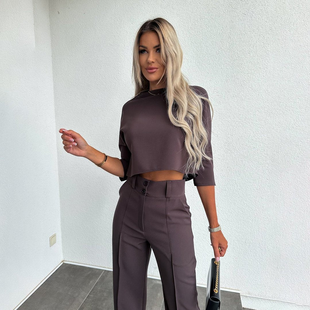 Miss | Co-ord Set Dames Herfst High Waist Wide Leg - Polyester - Miss Madera MIS-4GSIOO