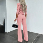 Miss | Co-ord Set Dames Herfst High Waist Wide Leg - Polyester - Miss Madera MIS-QLTV8R