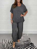 Miss | Co - ord Set Dames Lente/Zomer Relaxed - Viscoseblend - Miss Madera