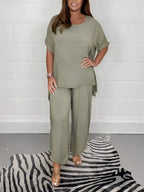 Miss | Co - ord Set Dames Lente/Zomer Relaxed - Viscoseblend - Miss Madera
