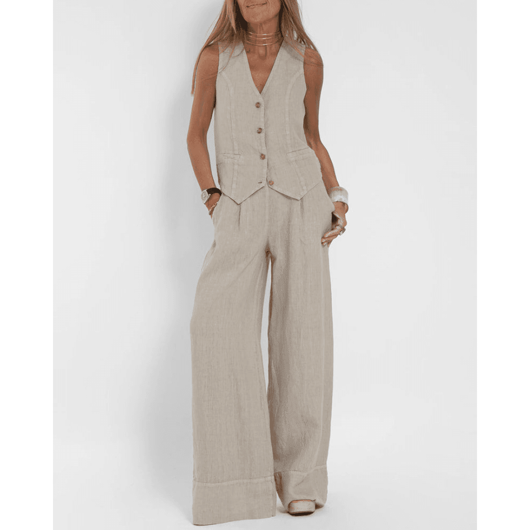 Miss | Co-ord set Dames - Linnen - Miss Madera MIS-651KKR