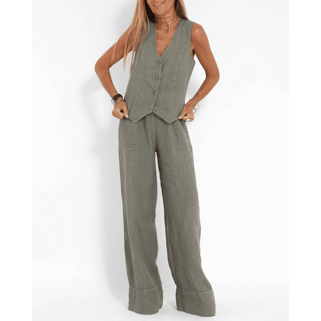 Miss | Co-ord set Dames - Linnen - Miss Madera MIS-A0NMWM