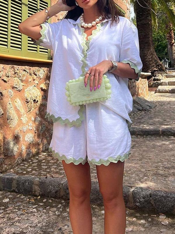 Miss | Co-ord set Dames Loose Fit Contrast - Polyester - Miss Madera MIS-0RD0XI