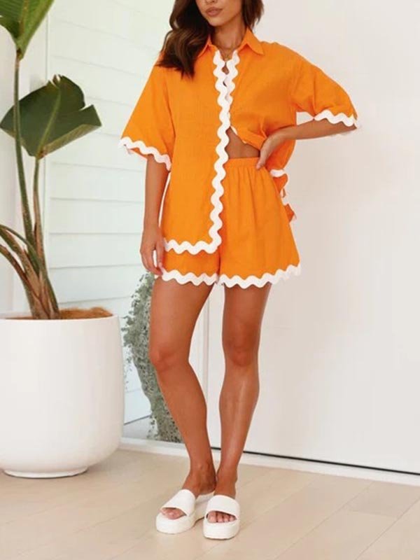 Miss | Co-ord set Dames Loose Fit Contrast - Polyester - Miss Madera MIS-WPLL0Z