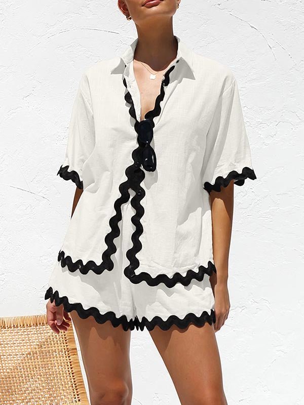 Miss | Co-ord set Dames Loose Fit Contrast - Polyester - Miss Madera MIS-PXWDG8