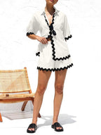 Miss | Co-ord set Dames Loose Fit Contrast - Polyester - Miss Madera MIS-9484E8