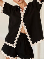 Miss | Co-ord set Dames Loose Fit Contrast - Polyester - Miss Madera MIS-X887IE