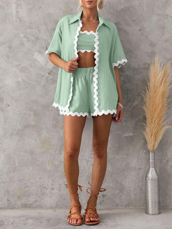 Miss | Co-ord set Dames Loose Fit Contrast - Polyester - Miss Madera MIS-X887IE