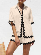 Miss | Co-ord set Dames Loose Fit Contrast - Polyester - Miss Madera MIS-PXWDG8