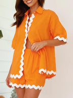 Miss | Co-ord set Dames Loose Fit Contrast - Polyester - Miss Madera MIS-PXWDG8