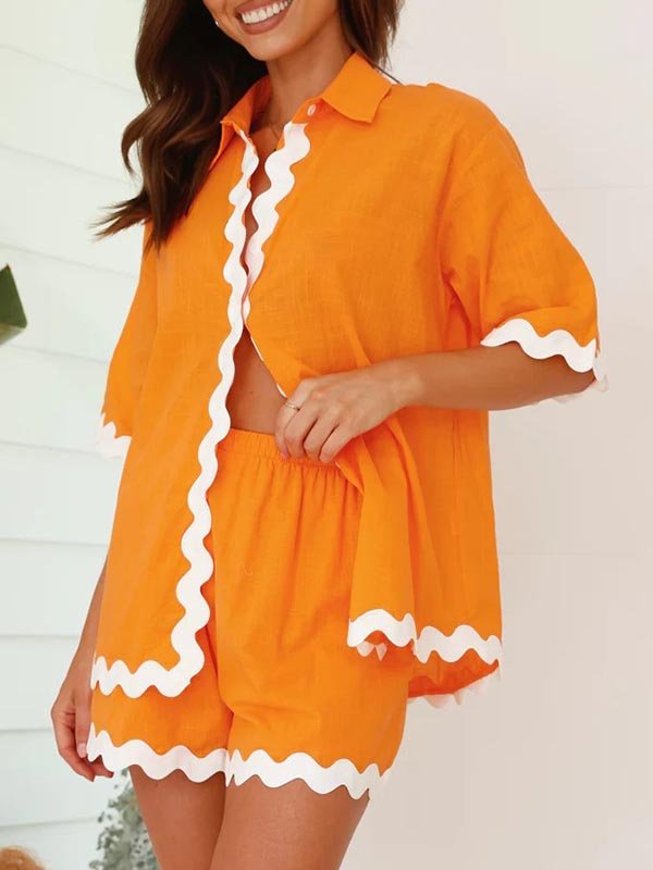 Miss | Co-ord set Dames Loose Fit Contrast - Polyester - Miss Madera MIS-PXWDG8