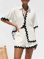 Miss | Co-ord set Dames Loose Fit Contrast - Polyester - Miss Madera MIS-9484E8