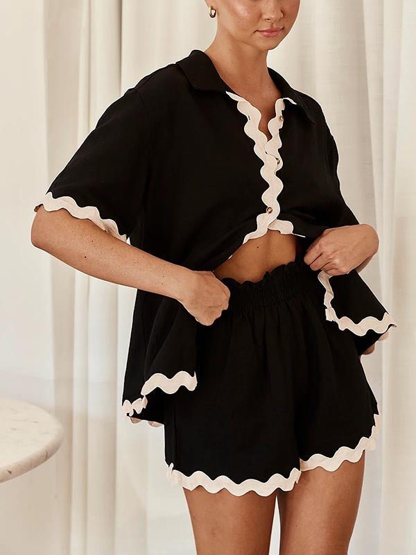 Miss | Co-ord set Dames Loose Fit Contrast - Polyester - Miss Madera MIS-PXWDG8