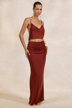 Miss | Co-ord set Dames Maxi Satijn Elegant - Satijn - Miss Madera MIS-KW4E2B
