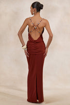 Miss | Co-ord set Dames Maxi Satijn Elegant - Satijn - Miss Madera MIS-KW4E2B