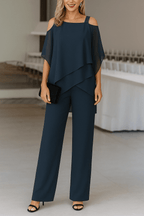 Miss | Co-ord set Dames Off Shoulder Wijde Broek - Viscose - Miss Madera MIS-0EZERT