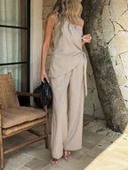 Miss | Co-ord set Dames One-Shoulder Zomer - Polyester - Miss Madera MIS-CX670Y