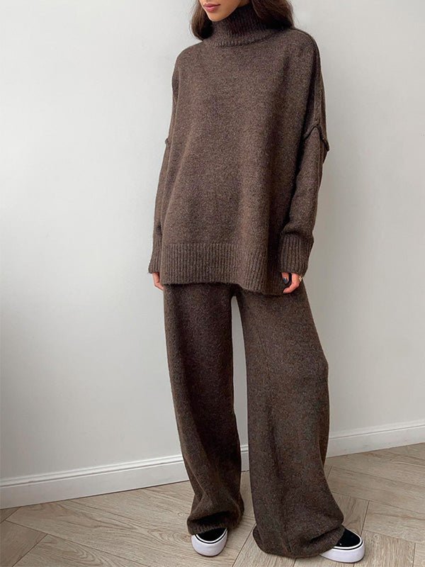 Miss | Co-ord Set Dames Oversized Coltrui & Broek - Breiwerk - Miss Madera MIS-9KTAMD
