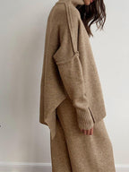 Miss | Co-ord Set Dames Oversized Coltrui & Broek - Breiwerk - Miss Madera MIS-9KTAMD