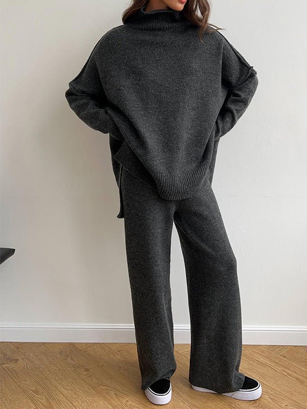 Miss | Co-ord Set Dames Oversized Coltrui & Broek - Breiwerk - Miss Madera MIS-9KTAMD