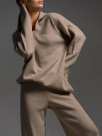 Miss | Co-ord set Dames Relaxed Fit Lounge - Katoen - Miss Madera MIS-8TWA1K