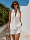 Miss | Co-ord set Dames Zomer Halter & Shorts - Polyester - Miss Madera MIS-8GWRYA